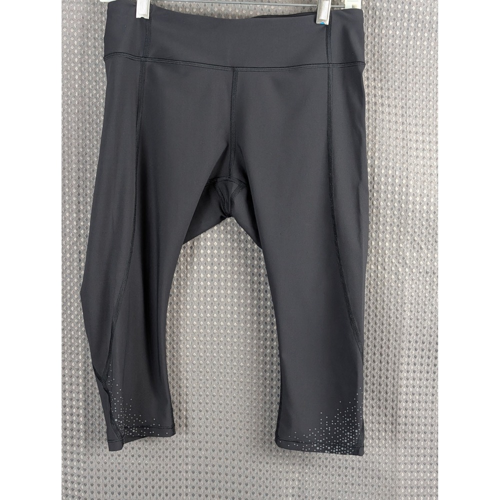 Lululemon Run Reflect Crop Black Reflective Running Leggings Zip Pocket Size 8 - Picture 2 of 16